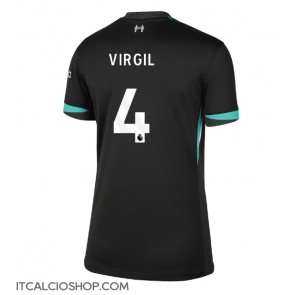 Liverpool Virgil van Dijk #4 Seconda Maglia Femmina 2024-25 Manica Corta